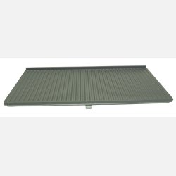 Teflon-coated pan with edge