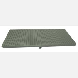 Teflon-coated pan with no edge